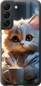 Чохол на Samsung Galaxy S22 Білий кіт "5646u-2494-2448"