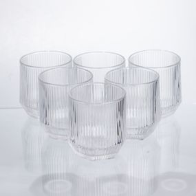 Набір склянок 6 шт по 250 мл для напоїв Прозорий HP-19-LJB-1