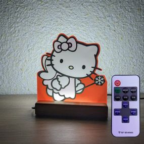 Світильник нічник з надрукованою картинкою Хелоу Кіті з пультом acr-uf000136