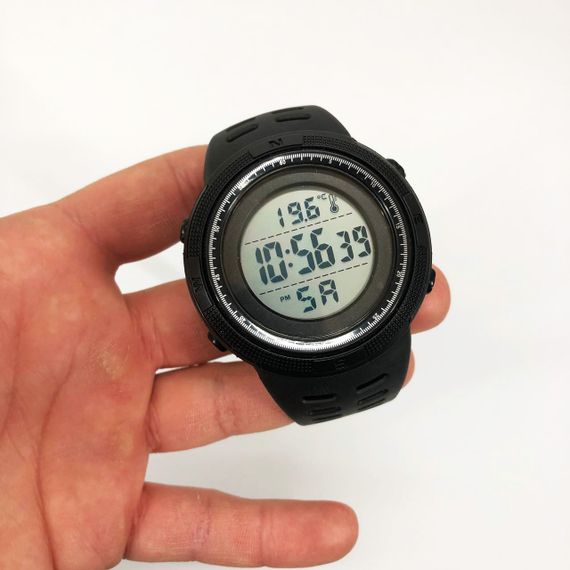 Годинник наручний чоловічий SKMEI 1681BKWT BLACK-WHITE, годинник спортивний. Колір: чорний з білим циферблатом | Зображення 7