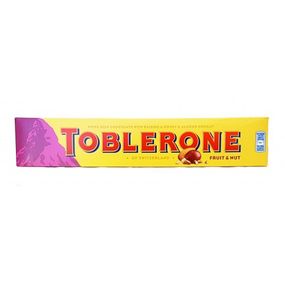 Швейцарський Шоколад молочний Toblerone Frut & Nut (родзинки, нуга з меду, горіх-мигдаль), 100 г