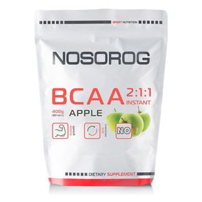 Амінокислота BCAA для спорту Nosorog Nutrition BCAA 2:1:1 400 g /72 servings/ Apple