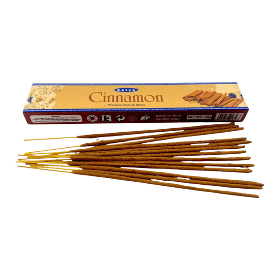 Аромапалички Кориця преміальні  Cinnamon premium 15г Satya 8904234413563