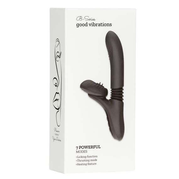 Вібратор для подвійної стимуляціїї Silicone Vibrator 7 Powerful Modes - Licking,Thrusting and Heatin sexstyle
