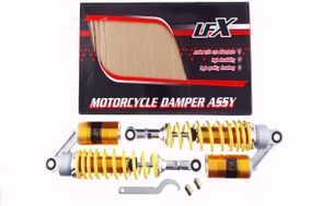 Амортизаторы (пара)   Delta   340mm, газомасляные   (желтые)   KOMATCU   (mod.A)
