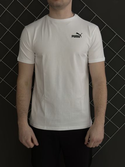 Комплект 3 в 1 Демісезонний спортивний костюм Puma чорний худі + чорні штани (двонитка) + Футболка біла Puma | Зображення 3