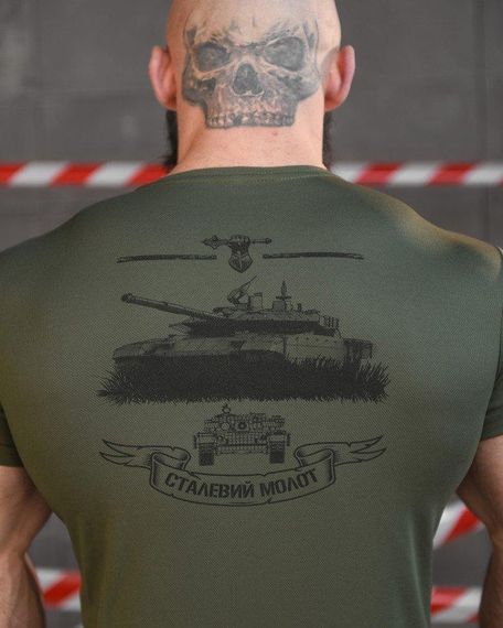 Тактична потоотводна футболка SABUR танкіст олива НП5190 | Зображення 3