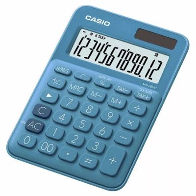 Калькулятор Casio MS-20UC-BU-W-EC, синий (CALC-CAS-MS-20UC-BU)