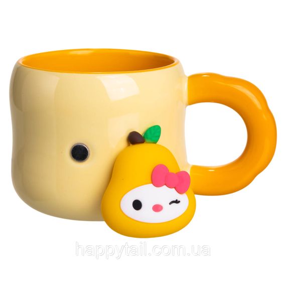 Чашка порцелянова з магнітом Sanrio 400 (мл) подарункова кружка прикольна чашка для дітей на подарунок Бежевий FM-37A | Зображення 2
