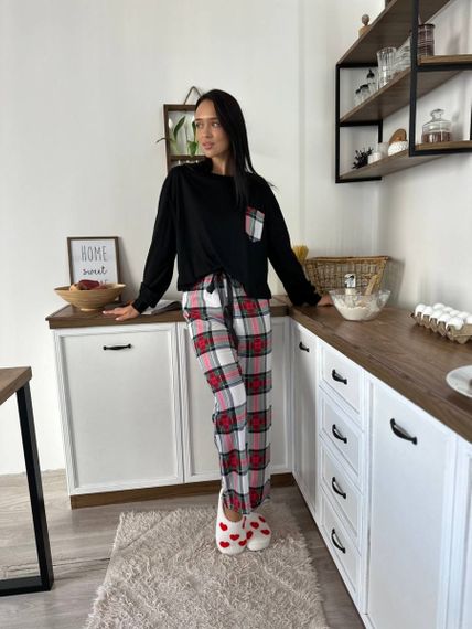 Зручна піжама - трикотажна сорочка і штани штапель | Зображення 2