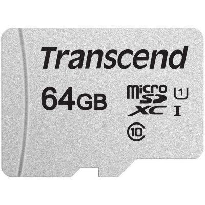Карта памяти Transcend 64GB microSDXC class 10 UHS-I U1 (TS64GUSD300S) (TS64GUSD300S)