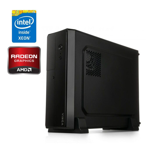 ПК Vinga CS313B SFF / Intel Xeon E5-2670 (8 (16) ядер 2.6 - 3.3 GHz) / 64 GB DDR3 / 240 GB SSD / AMD Radeon Pro WX 2100, 2 GB GDDR5, 64-bit / Win 10 Pro б/в