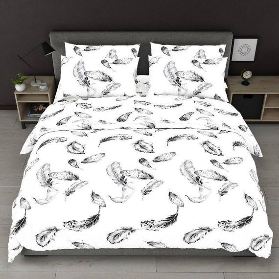 Постільна білизна Love You Бязь Gold Пір'я Євро