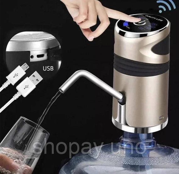 Электрическая помпа для воды Water Dispenser XL-129 серебристая USB | Зображення 3