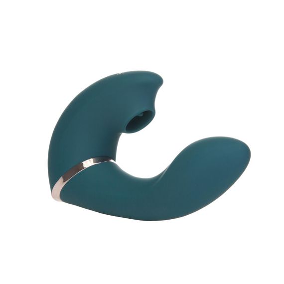 Багатофункціональний вібратор з вакуумною стимуляцією Swan The Monarch Teal sexstyle