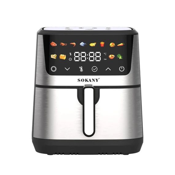 Аэрофритница электрическая Sokany SK-10066 Электрическая фритюрница без масла с таймером / Аэрогриль 9.5 л 2400 Вт
