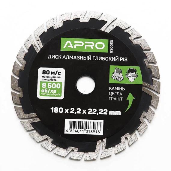 Диск по бетону 180х2,2мм (22-24%) Глубокий Рез APRO