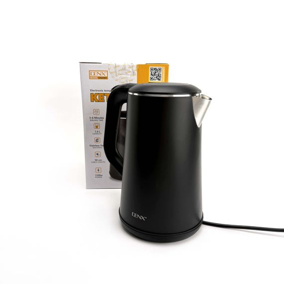 Электрический чайник DENX DX2087 на 1,6л 1500 Вт с регулятором температуры. Черный (DX2087) | Зображення 4