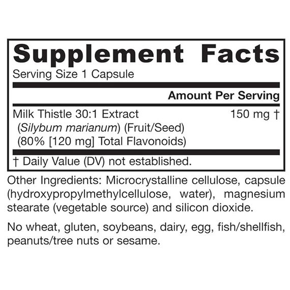 Розторопша Jarrow Formulas Milk Thistle 150 mg 100 Caps | Зображення 1