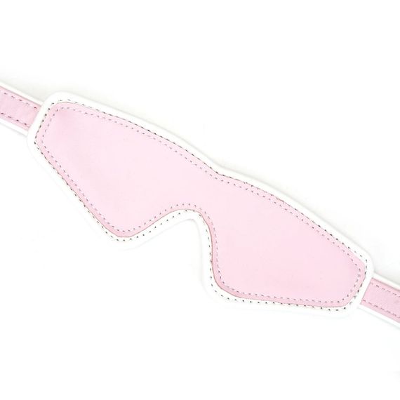 Кожаная маска на глаза Liebe Seele White & Pink Fairy Goat Leather Blindfold | Зображення 2