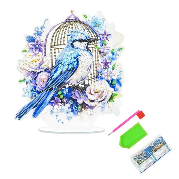 Набір для творчості алмазна мозаїка "Вільний політ" YKLZ15277 на підставці 25х25 см | Зображення 1