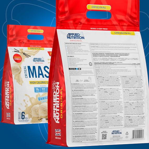Гейнер Applied Nutrition Original Critical Mass Weight Gainer (6kg - 25 Servings) (Vanilla) | Зображення 1