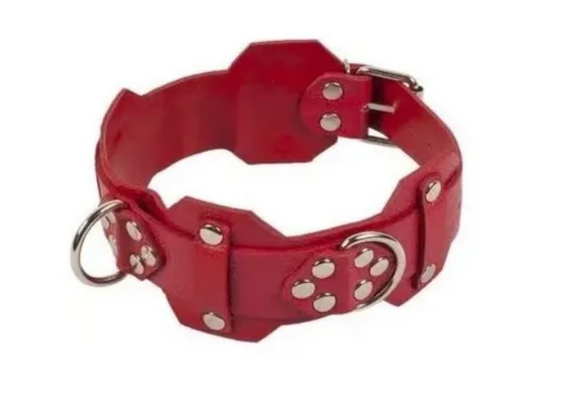 Ошейник VIP Leather Collar, RED Sex Aura