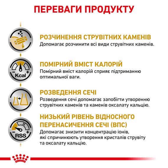 Сухий корм для собак із сечокам'яною хворобою Royal Canin Urinary S/O Moderate Calorie Dog, 1.5 кг | Зображення 3