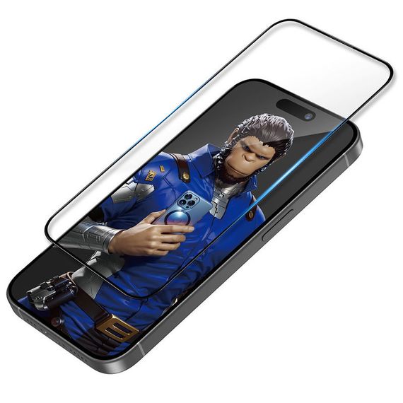 Уценка Защитное 3D стекло Blueo Invisible Airbag Anti-broken для Apple iPhone 15 Pro (6.1") | Зображення 3