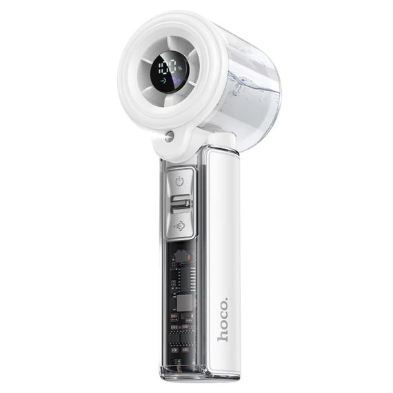 Портативний вентилятор Hoco HX613 з водяним охолодженням 3000 mAh White