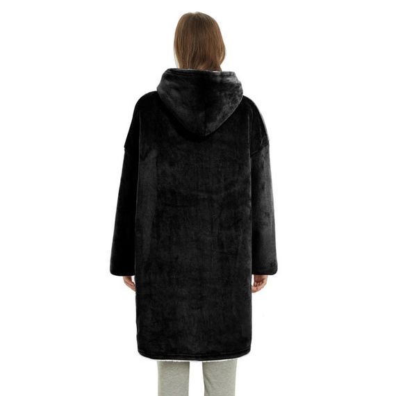 Толстовка плед чоловіча, Домашній плед з рукавами, Ковдра з рукавами Snuggie huggle капюшоном WR-92 | Зображення 2