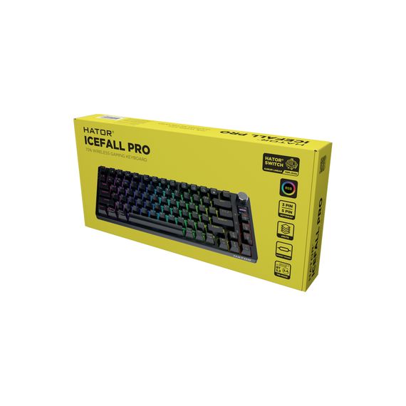 Клавіатура Hator Icefall Pro Wireless/Bluetooth/USB Black (HTK450UA) | Зображення 6