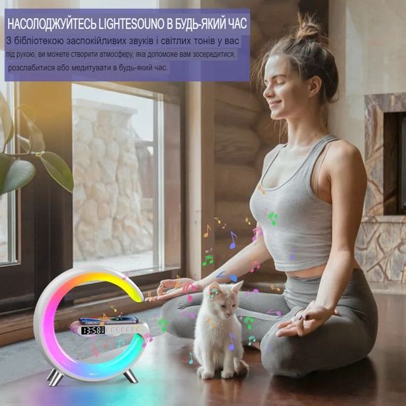 Настольная лампа c колонна RGB-подсветкой Bluetooth L39 (44588-_276) | Зображення 9
