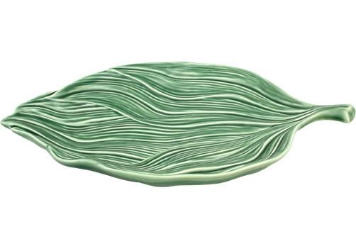 Набір 2 страви сервіровки Leaf 31х20см Зелені