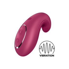 Вібратор Satisfyer Dipping Delight Berry, 2 мотори, гнучкий кінчик