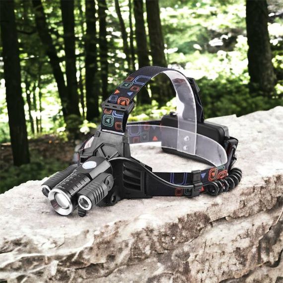 Фонарь аккумуляторный для рыбалки W602-T6-2XPE Bike, Фонарь аккумуляторный для рыбалки, SW-504 Наголовный фонарь