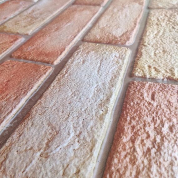 Декоративна ПВХ панель коричнево-рожева цегла 960х480х4мм SW-00001426 | Зображення 1