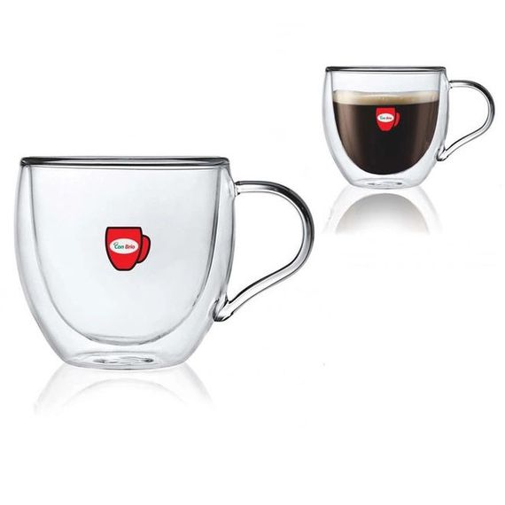 Стеклянные стаканы с двойными стенками Con Brio CB-8630 2шт, 300мл, Двойные стеклянные чайные чашки CZ-80 | Зображення 2