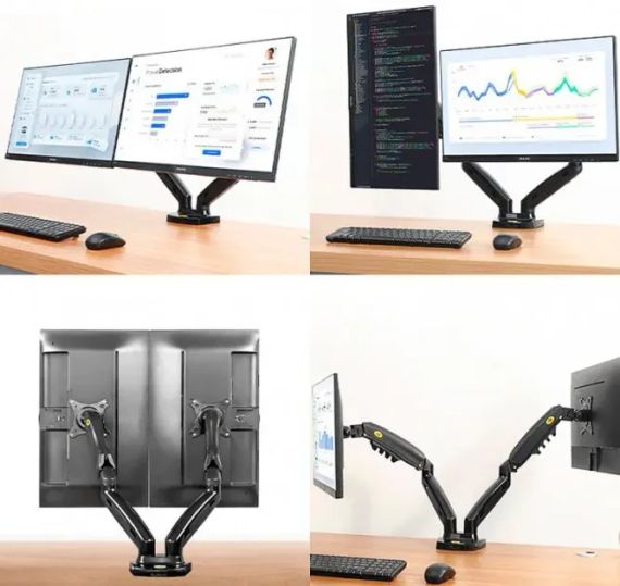 Настольное крепление для двух мониторов (кронштейн) 17"-30" NB F160 | Зображення 7