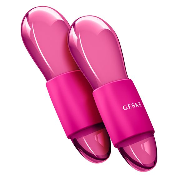 Подвійний масажер для очей GESKE Cool&Warm Duo Eye Massager 7в1 starlight, Малиновий | Зображення 5