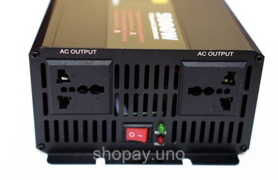 Преобразователь напряжения Eryuan 12V → 220V 5000W с LCD и вольтметром ∙ Инвертор 12-220 чистый синус Eryuan 5000 Вт | Зображення 5