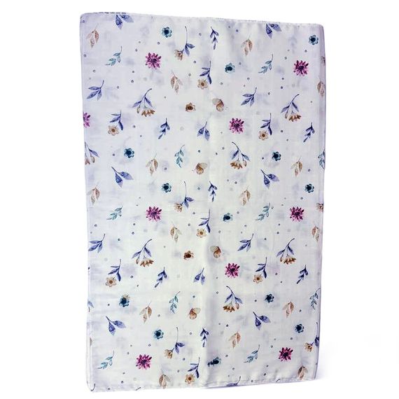 Пелюшка SoundSleep Flowers муслін 80х100 см біла (2800004517485) | Зображення 2