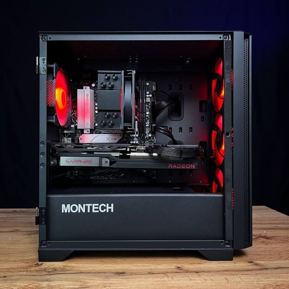 Збірка на замовлення: ігровий ПК Montech Air 100 ARGB Tower / AMD Ryzen 5 7500F (6 (12) ядер по 3,7 - 5,0 ГГц) / 16 ГБ DDR5 / 1000 ГБ SSD M.2 / AMD Radeon RX 6800, 16 GB GDDR6, 256-bit / 750W б/в | Зображення 3