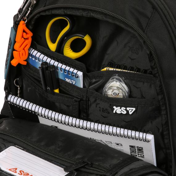 Шкільний рюкзак YES S-116М Just Black 550377 18 л | Зображення 7