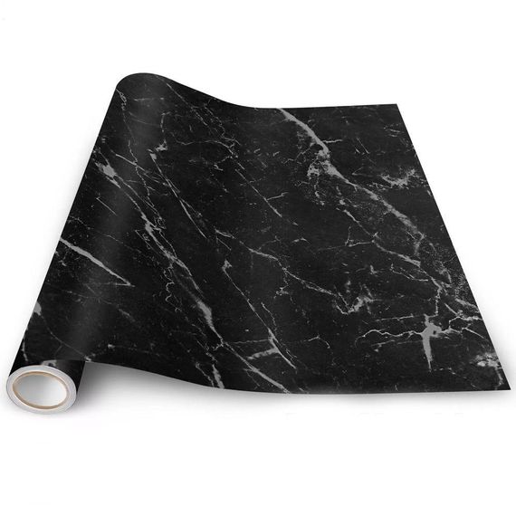 Самоклеюча плівка кухонна (3м х 60см), Supretto, Чорний мармур / Декоративна плівка для поверхонь | Зображення 3