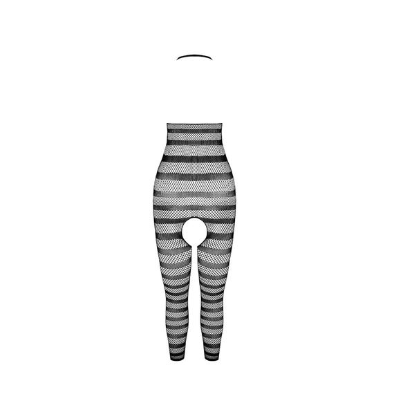 Сітчастий бодістокінг з відкритим животом Passion BS081 black | Зображення 5