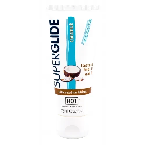 Съедобный лубрикант на водной основе HOT Superglide Ароматный кокос, 75 мл sexstyle | Зображення 1