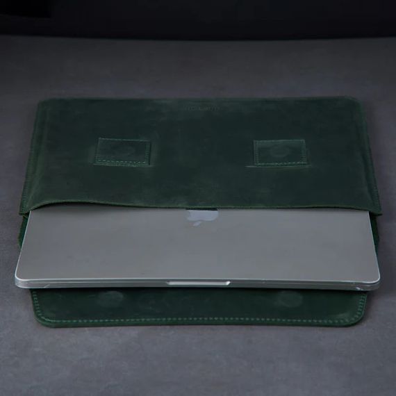Чохол для ноутбука вінтажний Incarne Line MacBook Air 15" 2023-2025 line-green-vintage-air-15 зелений | Зображення 3