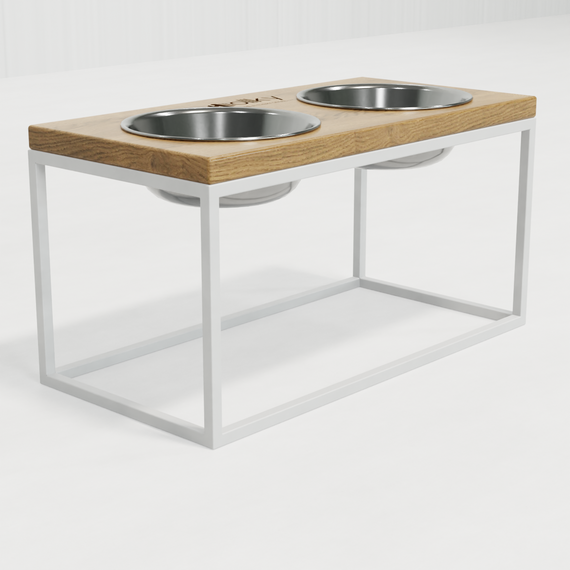 Миски на подставке для средних и больших собак Hollky Base L (2 × 0,95 л) BL-422120-WHNT | Зображення 2