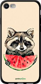 Чохол на iPhone SE 2022 Єнотик з кавуном "4605b-3737-2448"